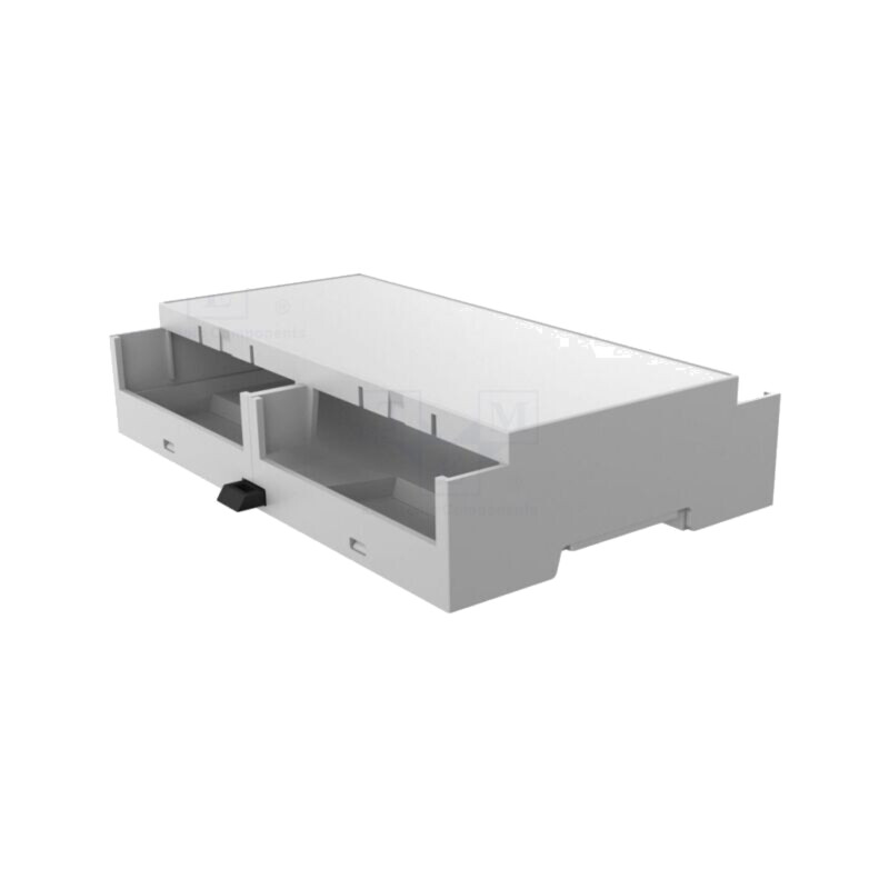 Carcasă: pentru şină DIN; Y: 90mm; X: 142mm; Z: 32mm; gri; Nr.mod: 8 Carcasă: pentru şină DIN; Y: 90mm; X: 142mm; Z: 32mm; gri; Nr.mod: 8