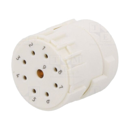 Conector: M23; inserturi de contact; PIN: 9(1+8); mamă; lipire