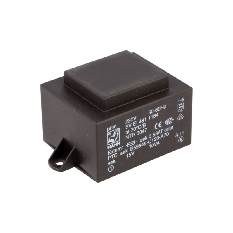 Transformator: încapsulat; 10VA; 230VAC; 15V; 667mA; PCB; BVEI