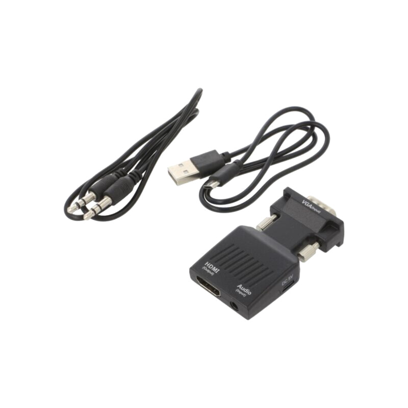 Convertor; HDMI 1.4; Potrivită pentru: 1080p,FullHD; neagră