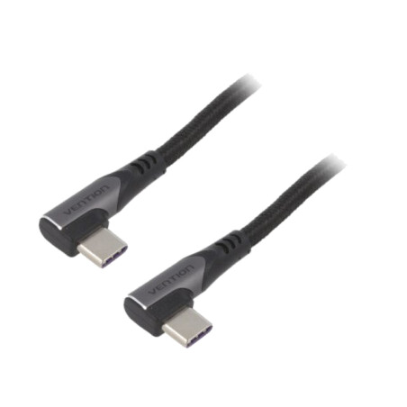 Cablu; USB 2.0; USB C mufă în unghi,din ambele părţi; 1,5m; 100W