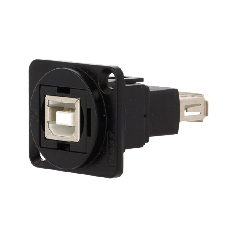 Adaptor; USB A soclu,USB B soclu; FT; USB 2.0; metal; 19x24mm