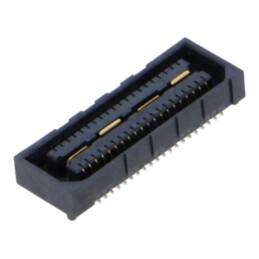 Conector: PCB-PCB; mamă; PIN: 40; 0,8mm; QSE; gold flash; SMT; soclu