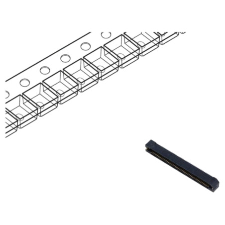 Conector: PCB-PCB; mamă; PIN: 100; 0,8mm; ERF8; aurit; SMT; soclu