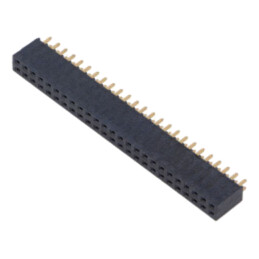 Conector: şiruri pini; mamă; PIN: 50; 2,54mm; aurit; THT; soclu