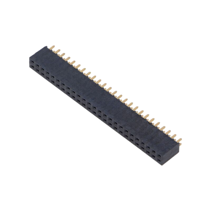 Conector: şiruri pini; mamă; PIN: 50; 2,54mm; aurit; THT; soclu