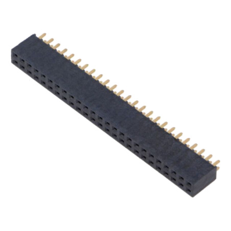 Conector: şiruri pini; mamă; PIN: 50; 2,54mm; aurit; THT; soclu
