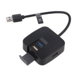 Hub USB; USB A soclu x4,USB A mufă; USB 2.0,USB 3.0; PnP; neagră