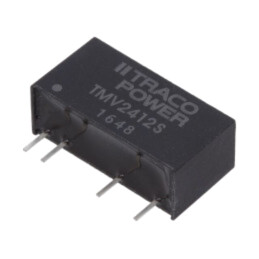 Convertor: DC/DC; 1W; Uintr: 21,6÷26,4VDC; Uieş: 12VDC; Iieş: 80mA