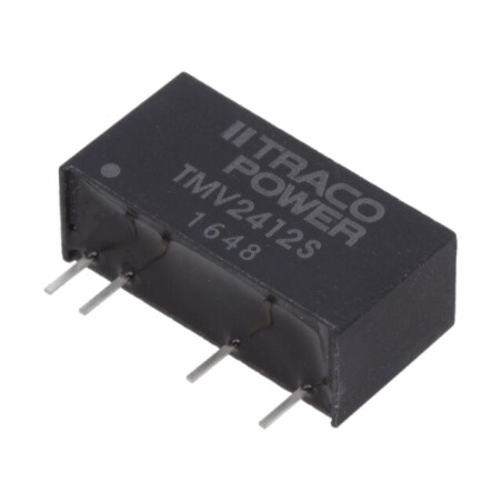 Convertor: DC/DC; 1W; Uintr: 21,6÷26,4VDC; Uieş: 12VDC; Iieş: 80mA