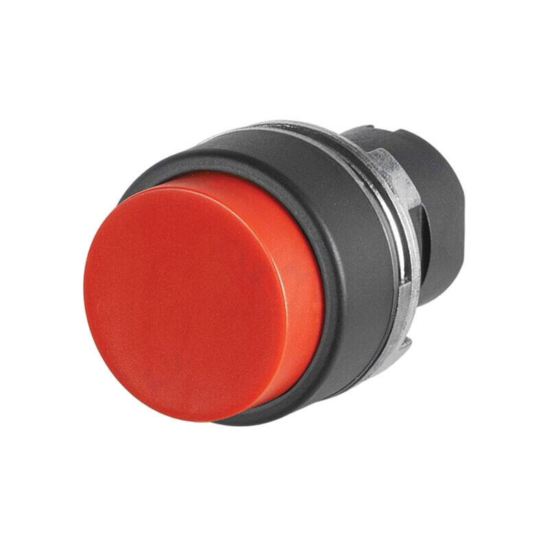 Comutator: acţionat prin apăsare; 22mm; Poz.i stab: 2; roşie; fără