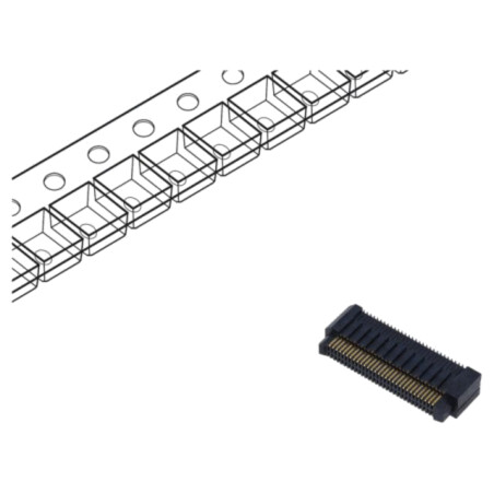 Conector: PCB-PCB; tată; PIN: 60; 0,8mm; ERM8; aurit; SMT; soclu; 1,4A