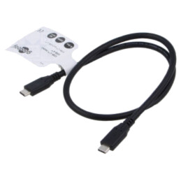 Cablu; USB 4.0; USB C mufă,din ambele părţi; 0,5m; negru; 40Gbps