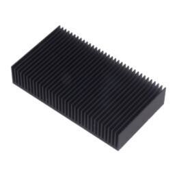 Radiator: extrudat; cu aripioare; neagră; L: 50mm; W: 90mm; H: 17mm