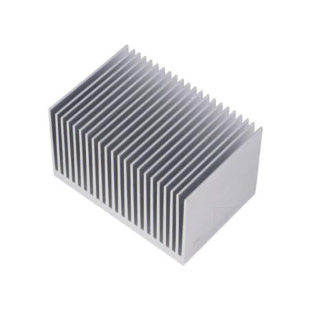 Radiator: extrudat; cu aripioare; naturală; L: 50mm; W: 75mm; H: 45mm