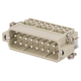 Conector: HDC; inserturi de contact; tată; DA; PIN: 16; 16+PE; 16A