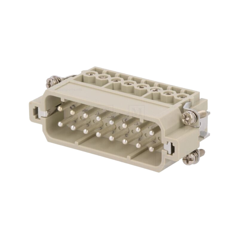 Conector: HDC; inserturi de contact; tată; DA; PIN: 16; 16+PE; 16A