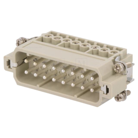 Conector: HDC; inserturi de contact; tată; DA; PIN: 16; 16+PE; 16A