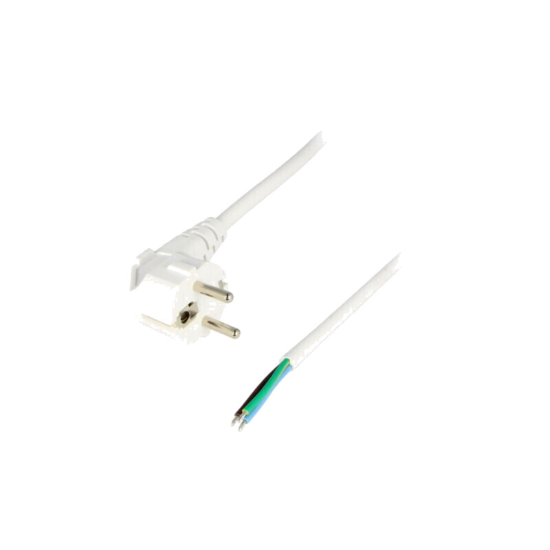Cablu; 3x1,5mm2; CEE 7/7 (E/F) ştecăr în unghi,cabluri; PVC; 3m Cablu; 3x1,5mm2; CEE 7/7 (E/F) ştecăr în unghi,cabluri; PVC; 3m