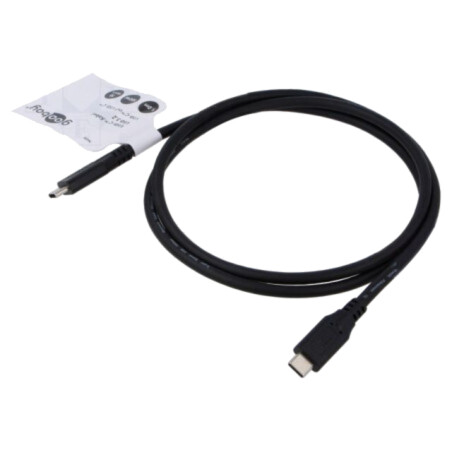 Cablu; USB 3.2; USB C mufă,din ambele părţi; 1m; negru; 10Gbps