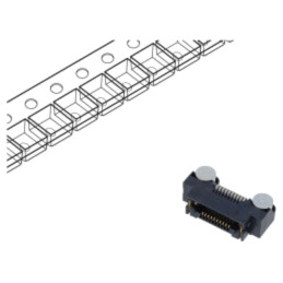 Conector: PCB-PCB; mamă; PIN: 20; 0,8mm; ERF8; aurit; SMT; soclu; 1,4A