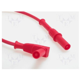 Cablu de măsurare; 20A; cu izolaţie; Unom: 1kV; Lung: 1m; roşie