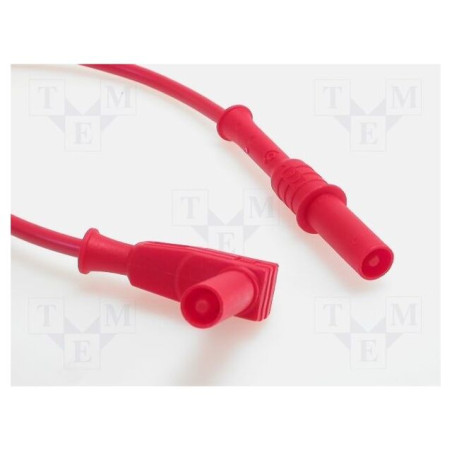 Cablu de măsurare; 20A; cu izolaţie; Unom: 1kV; Lung: 1m; roşie