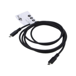 Cablu; USB 3.2; USB C mufă,din ambele părţi; 2m; negru; 5Gbps; PVC