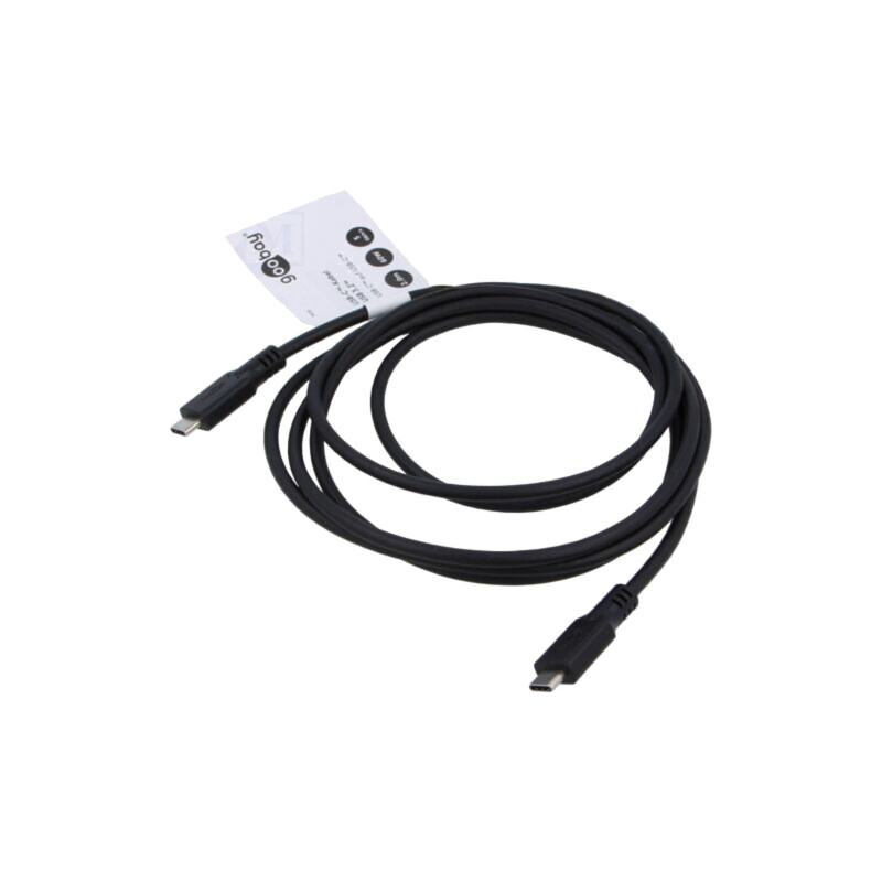 Cablu; USB 3.2; USB C mufă,din ambele părţi; 2m; negru; 5Gbps; PVC