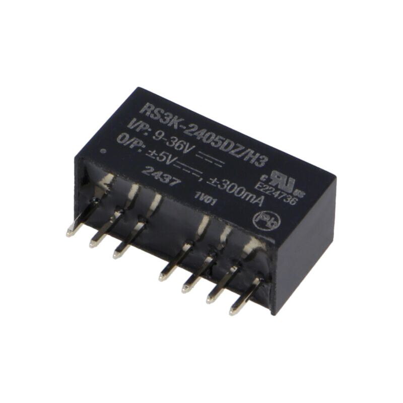 Convertor: DC/DC; 3W; Uintr: 9÷36VDC; Uieş: 5VDC; Uieş2: -5VDC; SIP8 Convertor: DC/DC; 3W; Uintr: 9÷36VDC; Uieş: 5VDC; Uieş2: -5VDC; SIP8