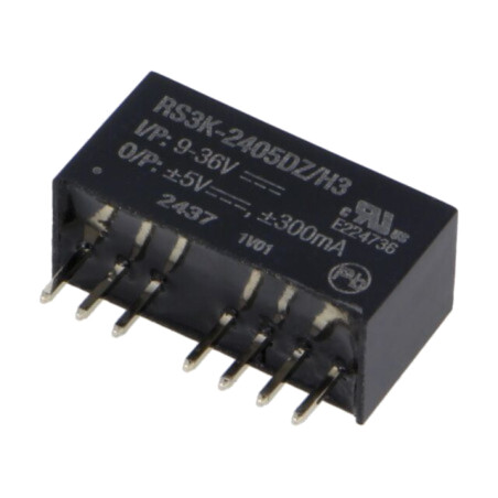 Convertor: DC/DC; 3W; Uintr: 9÷36VDC; Uieş: 5VDC; Uieş2: -5VDC; SIP8