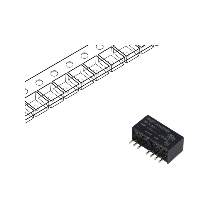 Convertor: DC/DC; 3W; Uintr: 9÷36VDC; Uieş: 15VDC; Uieş2: -15VDC