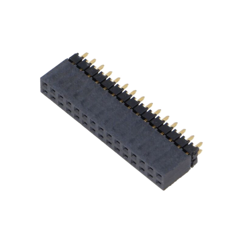 Conector: şiruri pini; tată; PIN: 30; 2,54mm; aurit; THT; soclu