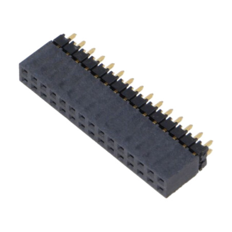Conector: şiruri pini; tată; PIN: 30; 2,54mm; aurit; THT; soclu