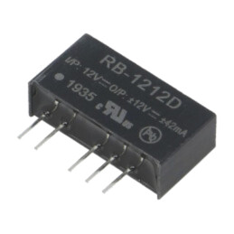Convertor: DC/DC; 1W; Uintr: 10,8÷13,2VDC; Uieş: 12VDC; Iieş: 42mA