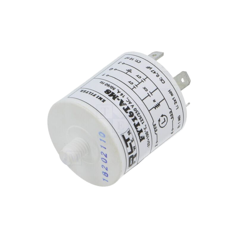 Filtru: anti-interferenţe; alimentare; 250VAC; Cx: 0,47uF; Cy: 10nF