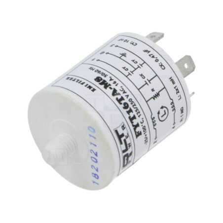 Filtru: anti-interferenţe; alimentare; 250VAC; Cx: 0,47uF; Cy: 10nF
