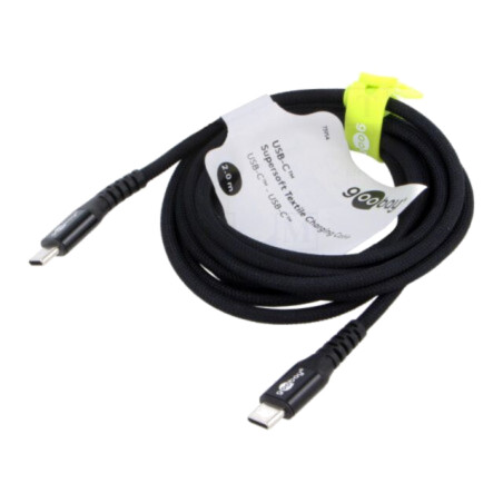 Cablu; USB 2.0; USB C mufă,din ambele părţi; 2m; negru; 0,48Gbps