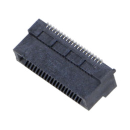 Conector: de margine; PIN: 40; 0,8mm; aurit; SMT; pentru PCB