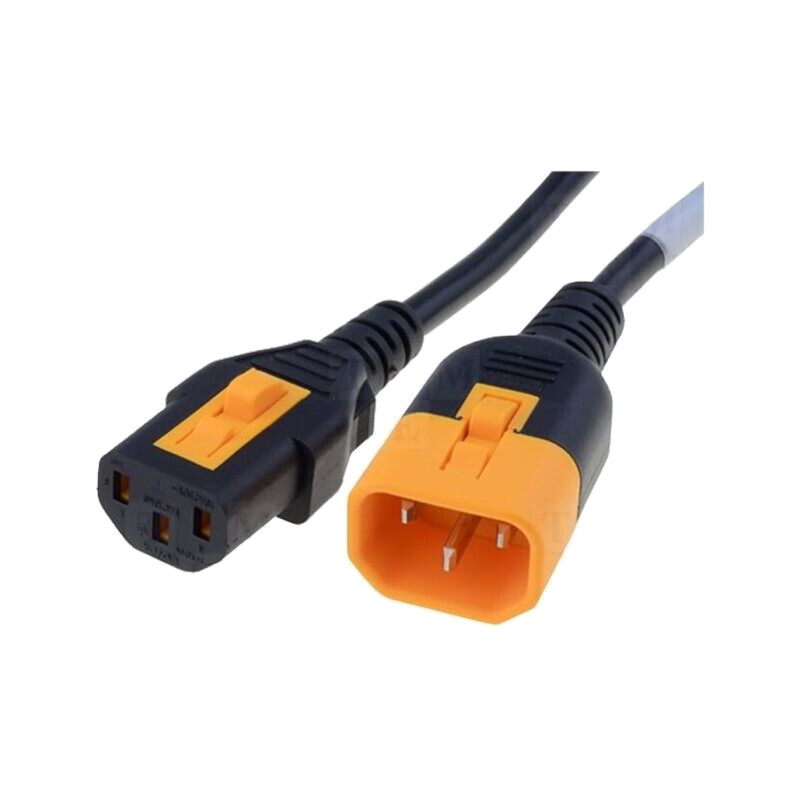 Cablu; 3x0,75mm2; IEC C13 mamă,IEC C14 tată; PVC; 0,6m; negru; 10A Cablu; 3x0,75mm2; IEC C13 mamă,IEC C14 tată; PVC; 0,6m; negru; 10A