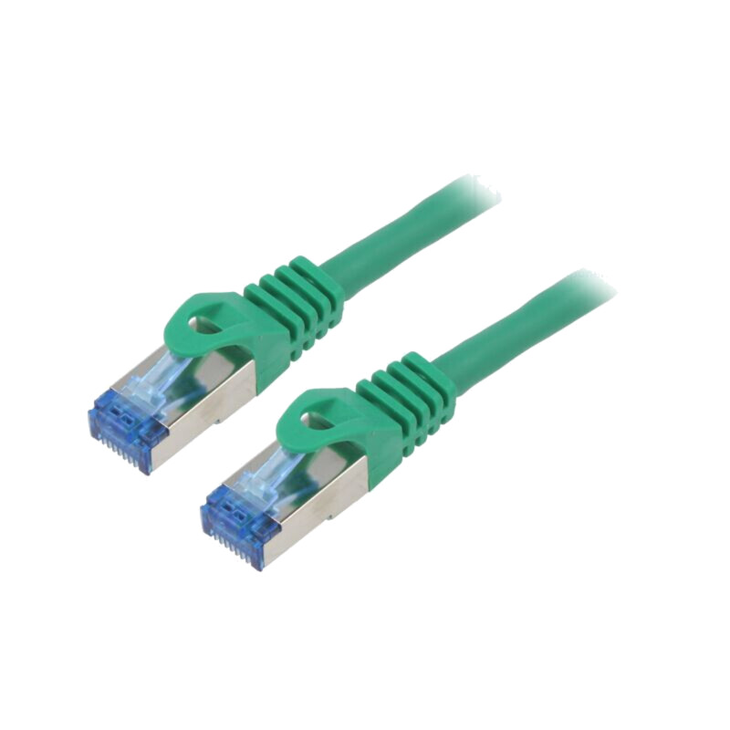 Patch cord; S/FTP; 6a; litat; CCA; LSZH; verde; 20m; 26AWG; Fire: 8 Patch cord; S/FTP; 6a; litat; CCA; LSZH; verde; 20m; 26AWG; Fire: 8