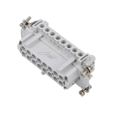 Conector: HDC; inserturi de contact; mamă; JNE; PIN: 16; 16+PE; 16A