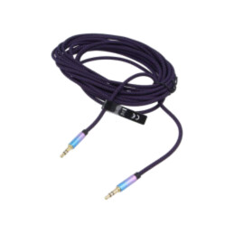 Cablu; Jack 3,5mm 3pin mufă,din ambele părţi; 5m; Placare: aurit