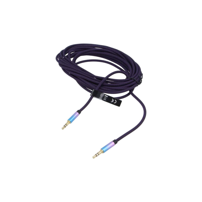 Cablu; Jack 3,5mm 3pin mufă,din ambele părţi; 5m; Placare: aurit