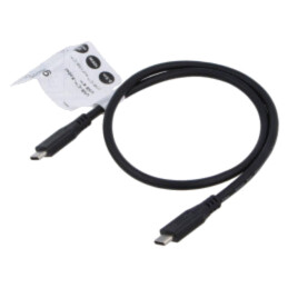 Cablu; USB 4.0; USB C mufă,din ambele părţi; 0,5m; negru; 20Gbps