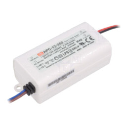 Alimentator: pulsatoriu; LED; 12,6W; 9÷36VDC; 350mA; 90÷264VAC