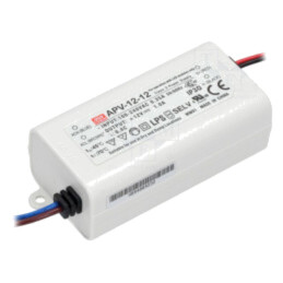 Alimentator: pulsatoriu; LED; 12W; 12VDC; 1A; 90÷264VAC; 127÷370VDC