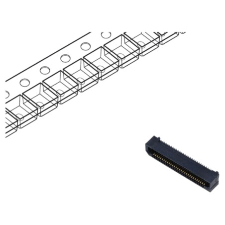 Conector: PCB-PCB; mamă; PIN: 60; 0,8mm; ERF8; aurit; SMT; soclu; 1,4A