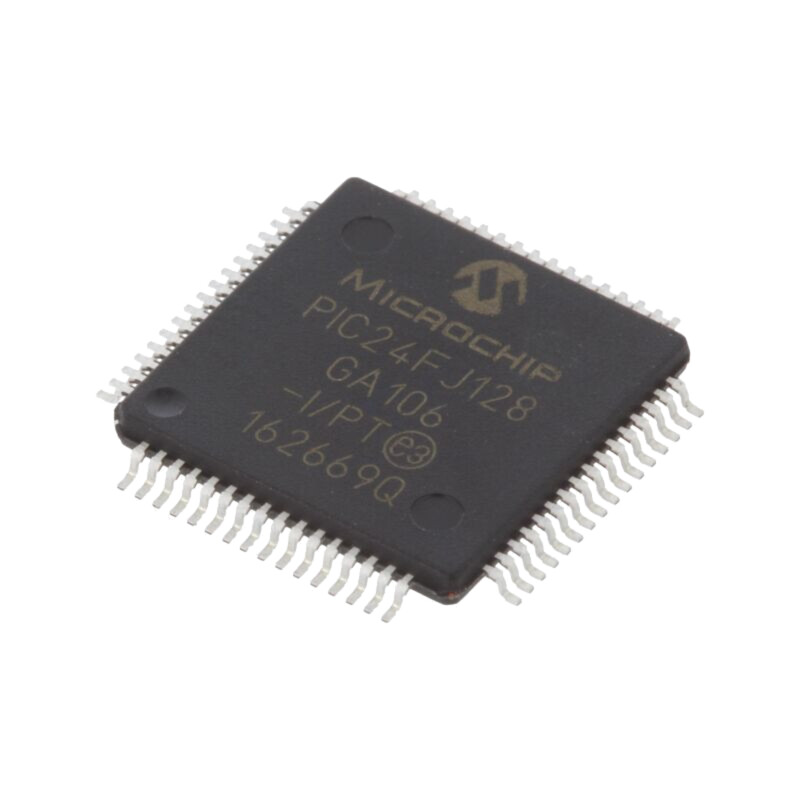 IC: microcontroler PIC; 128kB; 32MHz; 2÷3,6VDC; SMD; TQFP64; PIC24