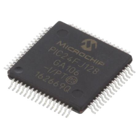 IC: microcontroler PIC; 128kB; 32MHz; 2÷3,6VDC; SMD; TQFP64; PIC24
